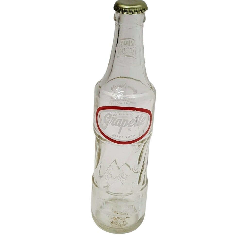 Vintage 1962 Grapette Grape Soda Glass Bottle Camden Arkansas 10 Oz